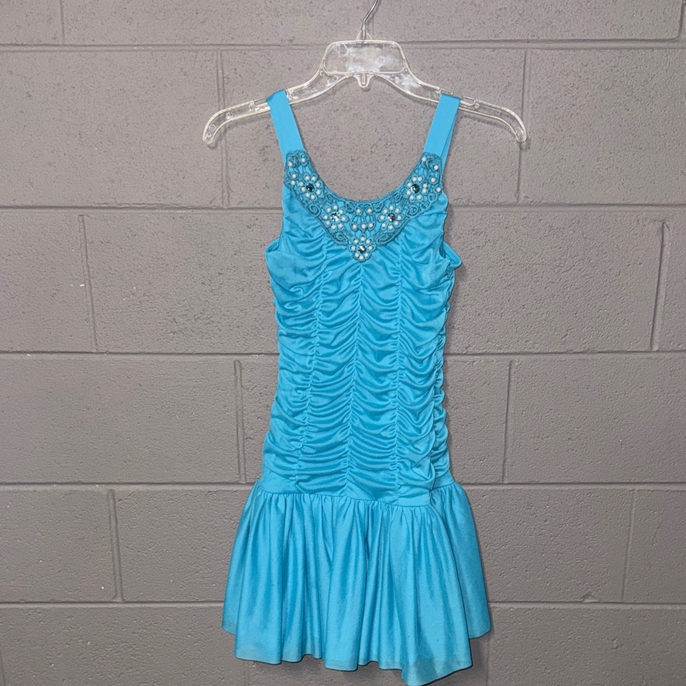 Amy Byer Turquoise Dress with Pearl and Gem Accents
